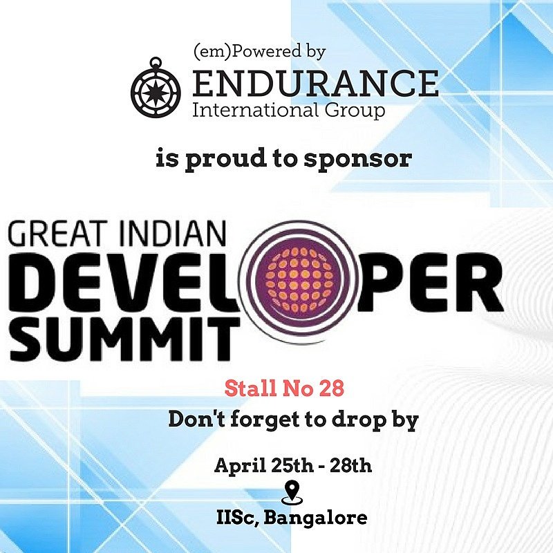 NewfoldIndia's tweet photo. We are super excited to be part of @greatindiandev Don't forget to drop by
#gids17 #Enduranceatgids #ExploreEndurance  #InsideEndurance https://t.co/5Q3uDg1ArL