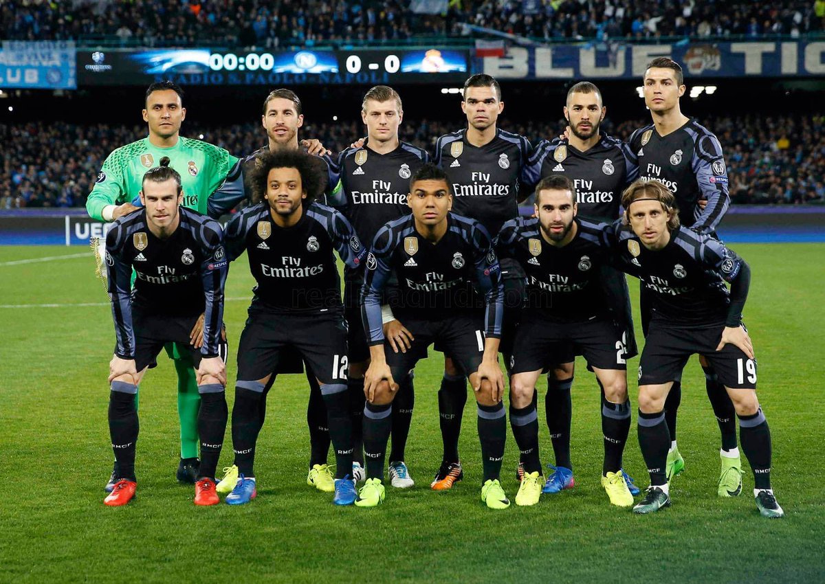 TheCristianoFan's tweet photo. MARCA: Real Madrid will wear their black third kit against Bayern Munchen tonight. Bayern will wear white shirts. #HalaMadrid #UCL https://t.co/ax6DOcTVST
