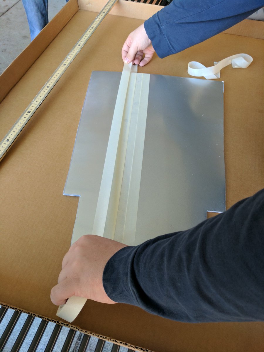 NCFalconFever's tweet photo. We are spray painting the back plate of our #GreenpowerUSA car! @HSVk12 https://t.co/ExO0fSESlI