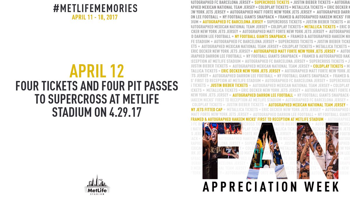 MetLife Stadium on Twitter "Day 🖐+ 👆 RT/Follow to win 2 tickets to