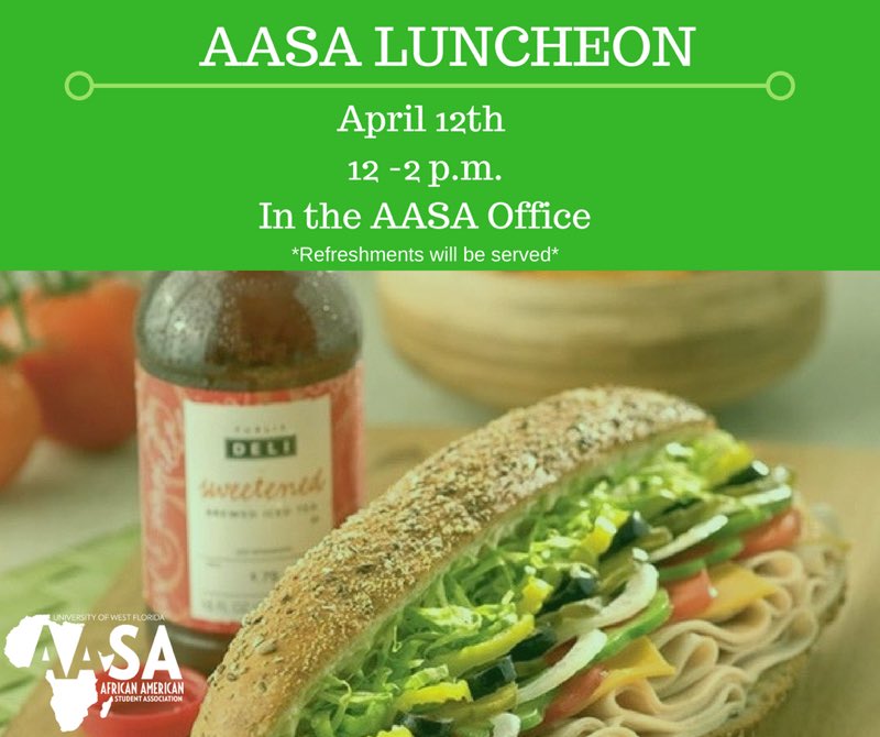 Happening in less than 2 hours!! Come join us in the AASA Office for some FREE FOOD!!!😊