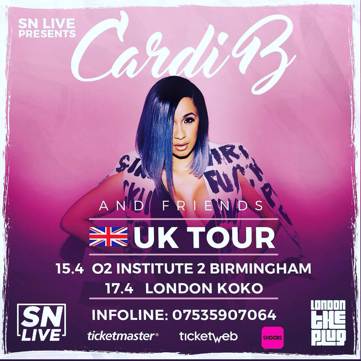 sugarshakeENT's tweet photo. London This weekend it's not a Party with Out @snliveeurope it's about that Time it's about to go Down @iamcardib 🇺🇸 https://t.co/6M2wjVwo1G
