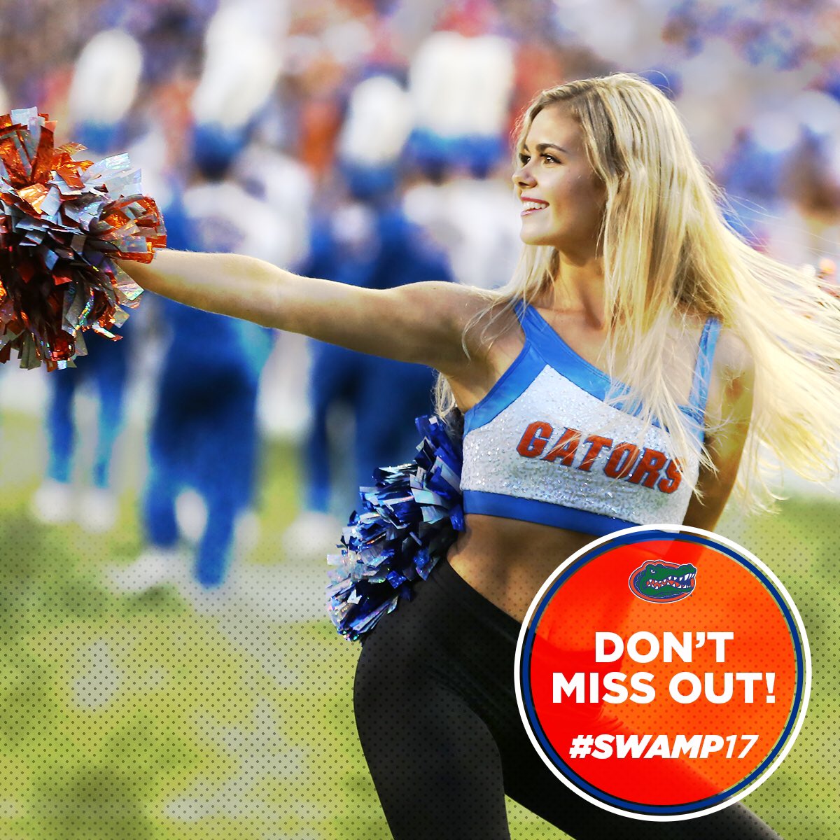 GatorsDazzlers's tweet photo. Student ticket renewals for #Swamp17 open today! Can't wait to see you this Fall! 🐊🏈👍 https://t.co/4mgHnRhNWC
