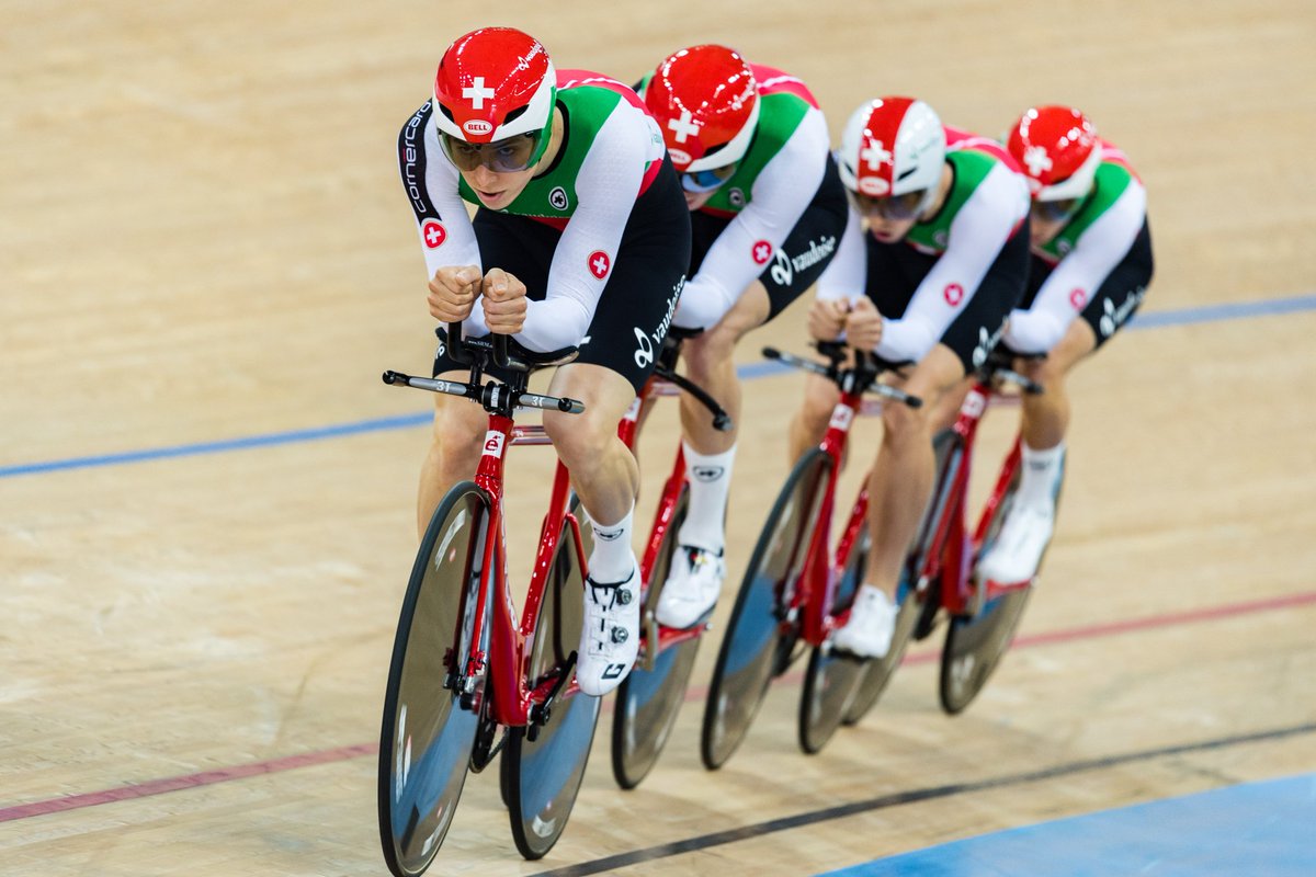 swisscycling's tweet photo. The Swiss Pursuit Team takes a good 6th rank on the opening day of the Track WC in Hong Kong.
Read our report here: https://t.co/J6mKslF8cV https://t.co/3KjRh9zNwS