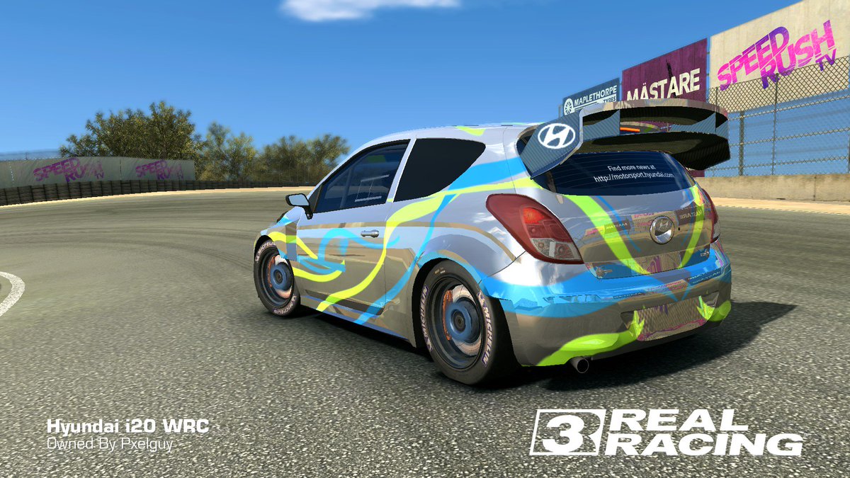 pxelguy91's tweet photo. So festive i20! #Hyundai i20 #wrc #design #wrap #youtubegaming #pxelguy #realracing3 https://t.co/FFfkweIupv