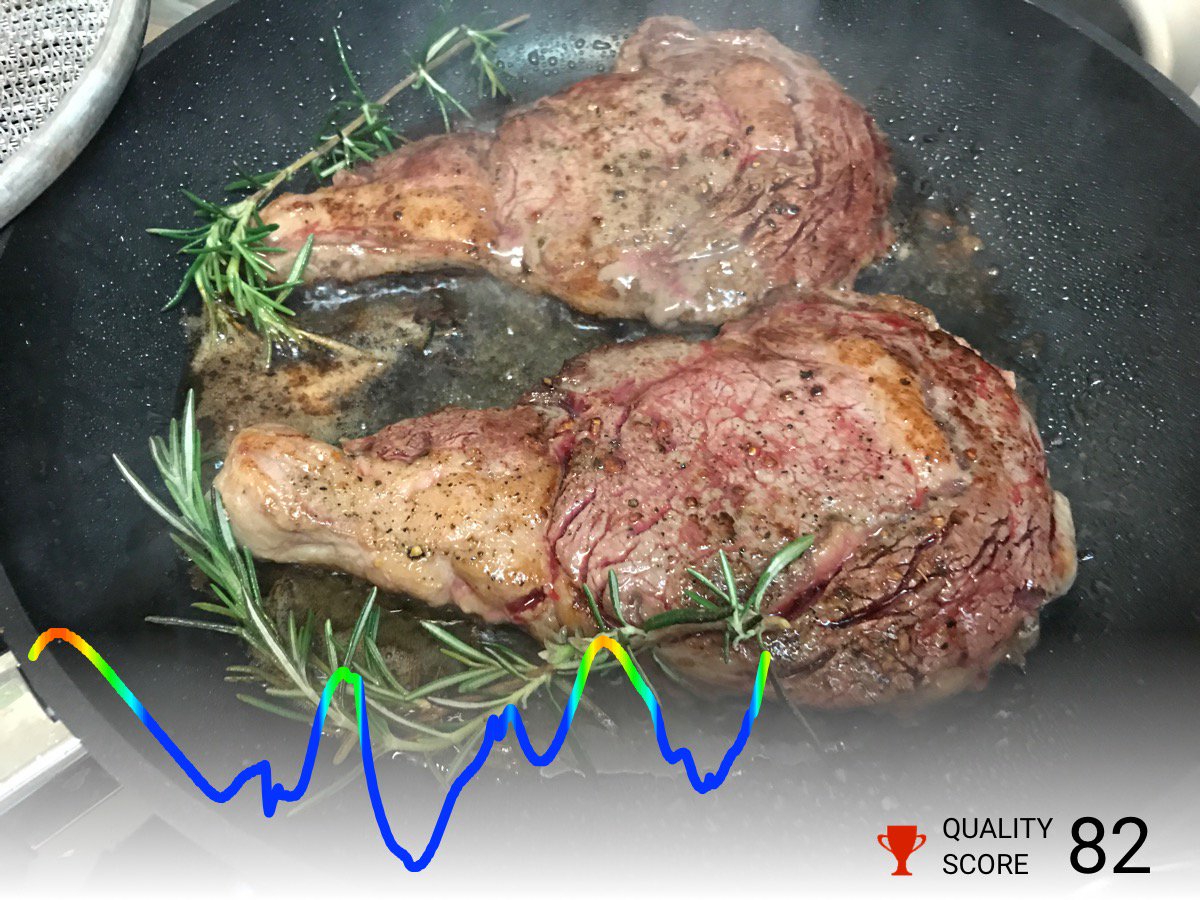 Pantelligent's tweet photo. Steak cooked with a smartphone-connected smart frying pan! https://t.co/vqVX7fCC7R #MadeWithPantelligent https://t.co/8Q6pxCEQ9a