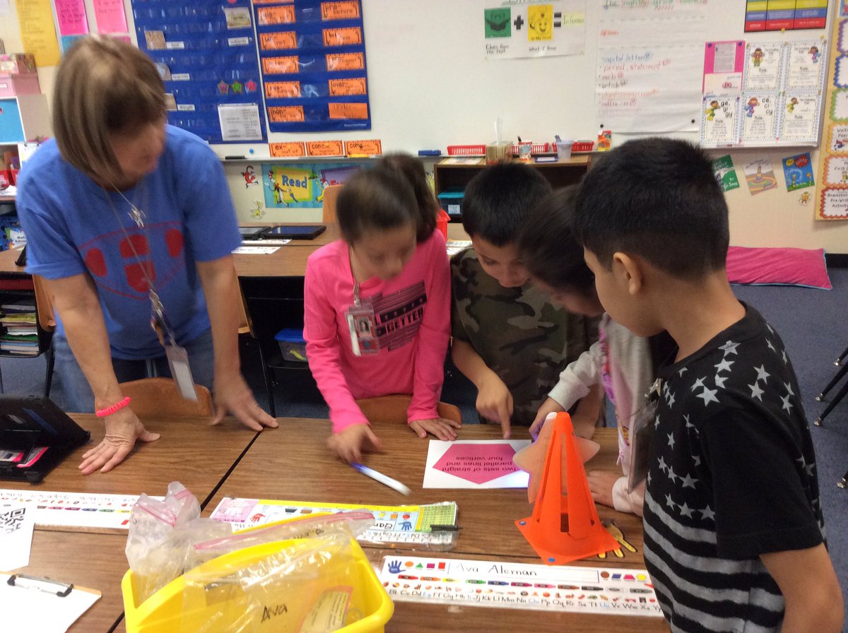 Martinez_2nd's tweet photo. Fun with Mrs. Yezak's Math Challenge using shapes, fractions, QR codes to release a Zoid!

@HewittElem 
#teamhewitt2016 https://t.co/1DMcAUcoJw