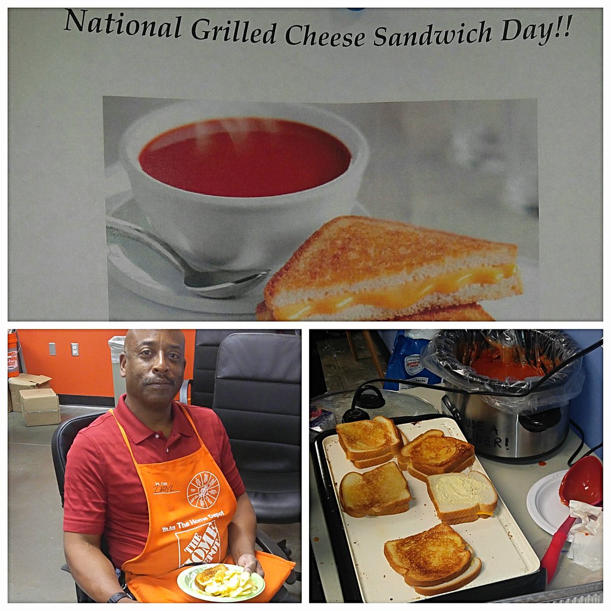 ScottSmartHD's tweet photo. Thanks VOA for Celebrating National Grilled Cheese Sandwich Day here at 6503. @cravens_m @JOsgoodHD @kjl265 @sedco_hd @cofo6503 @dandx45 https://t.co/TINKeXPlAA