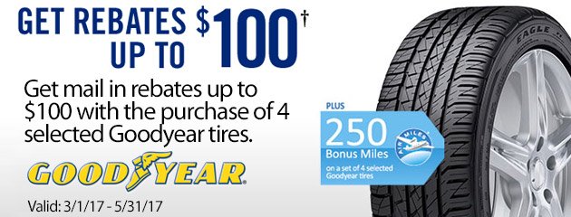 TireOttawa's tweet photo. Buy 4 selected #Goodyear #tires get up a $100 rebate PLUS 250 bonus points with air miles #TireDiscounter https://t.co/MP76AkOTDK https://t.co/zvZwcMEqkk