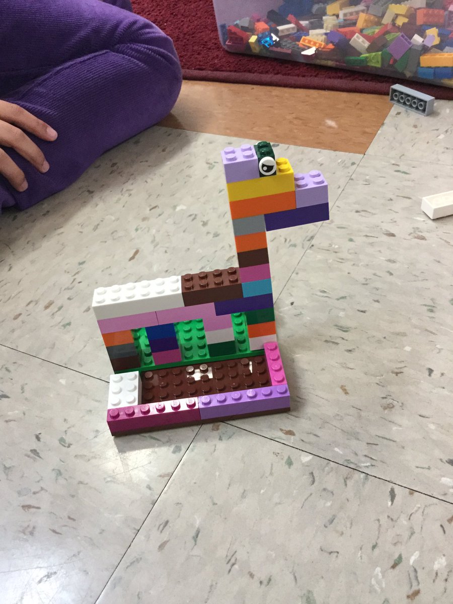 MrsPatrician's tweet photo. Lego challenges! Trees and bridges and dinosaurs, oh my! @robertsonwsd1 @WinnipegSD https://t.co/Vws34EcrAH