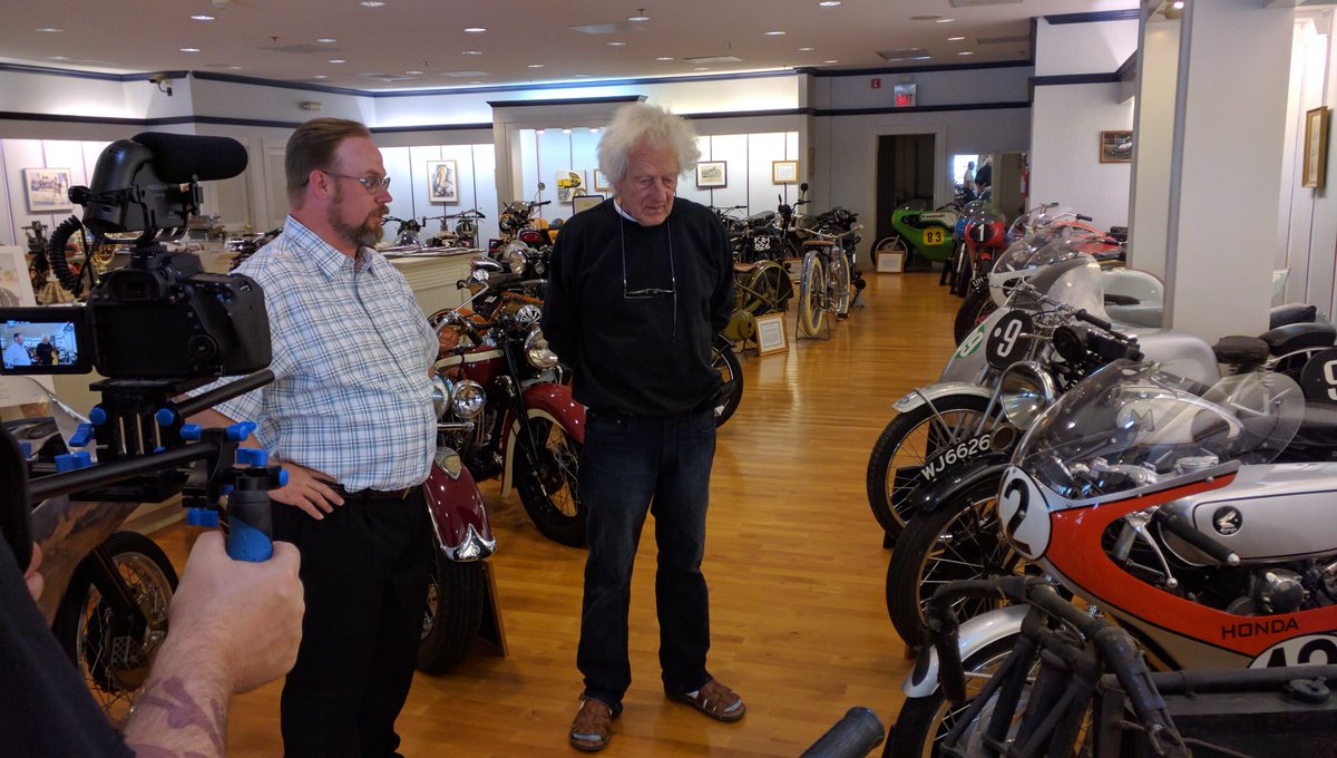 MZCarGuys's tweet photo. @CityofSolvang #Vintage #Motorcycle #Museum Virgil Elings being interviewed. So #generous #stayedlate #EVFitRoadTrip https://t.co/TXaUpfFsbR