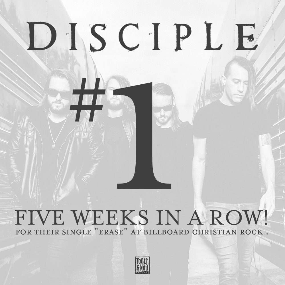 TNNbecRadio's tweet photo. Go @disciplerocks! #Erase has been #1 at Rock for 5 weeks!! https://t.co/ksxsbYZhuf