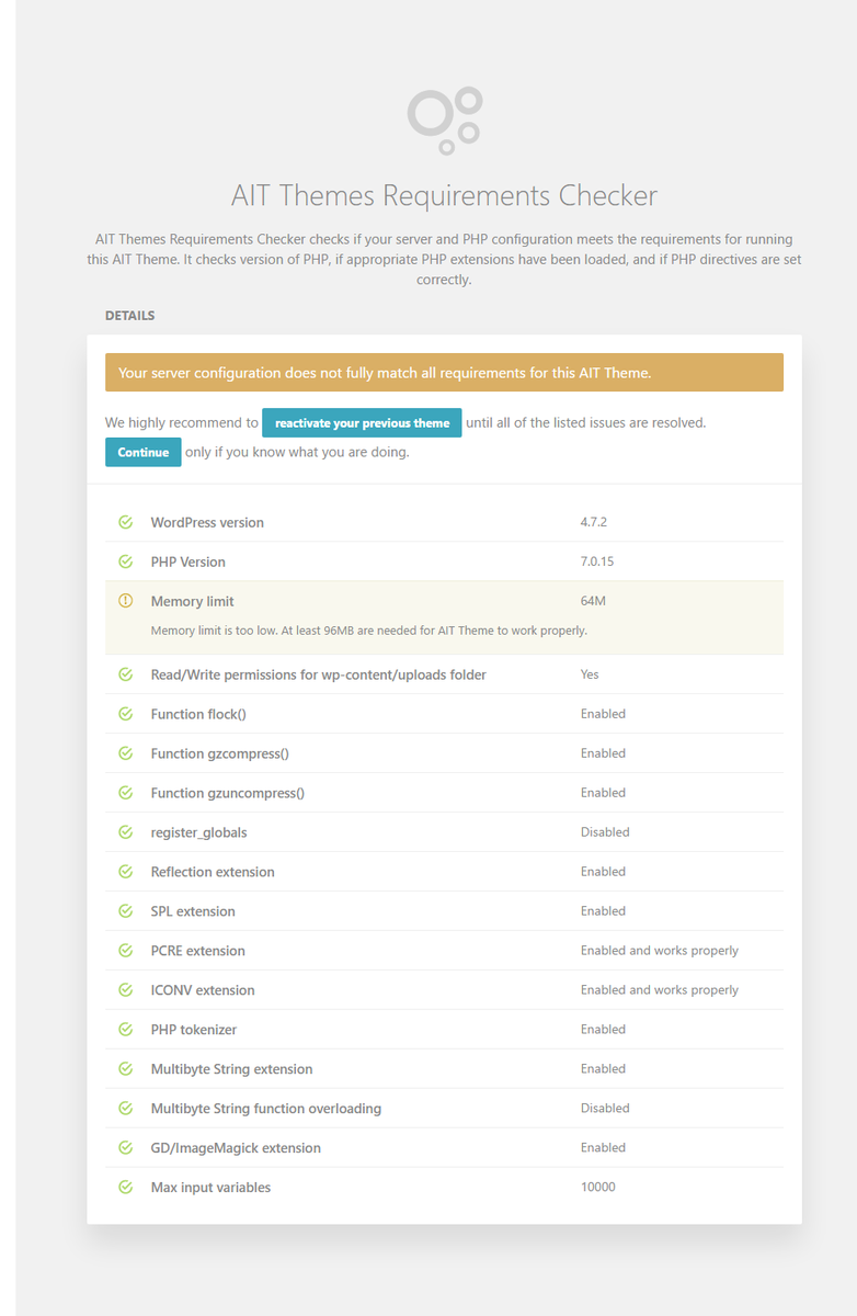Aitthemes Wordpress Themes Plugins Basic Hosting Requirements For Wordpress Theme Installation And More About Ait Themes Requirements Checker T Co Djiml02ygt T Co Pxv1ibq4t8