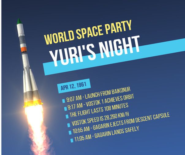 Guestaba's tweet image. World Space Party - Yuri's Night