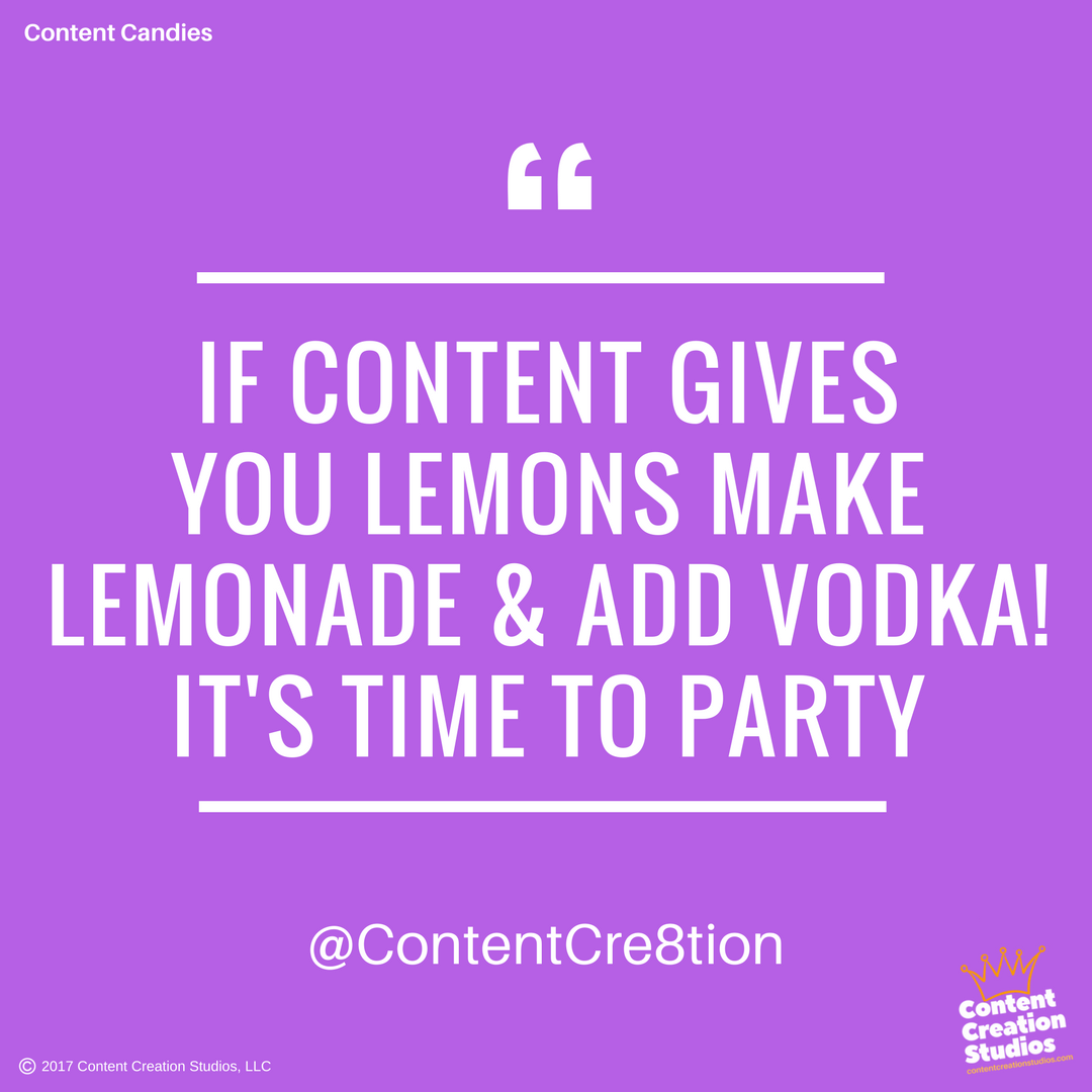 ContentCre8tion's tweet photo. Make mine a double! It's been a rough week here in #Contentland> https://t.co/PcnWaABgOP #quotes #contentcreation #marketing #party https://t.co/cMQxmS7gEv