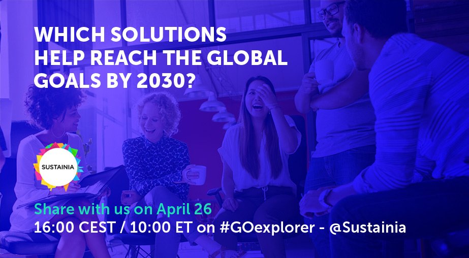 Join me April 26 for a Twitter chat to mark <a href="/Sustainia/">Rasmus @ Sustainia</a>'s launch of an innovative new platform: the Global Opportunity Explorer! #globalgoals