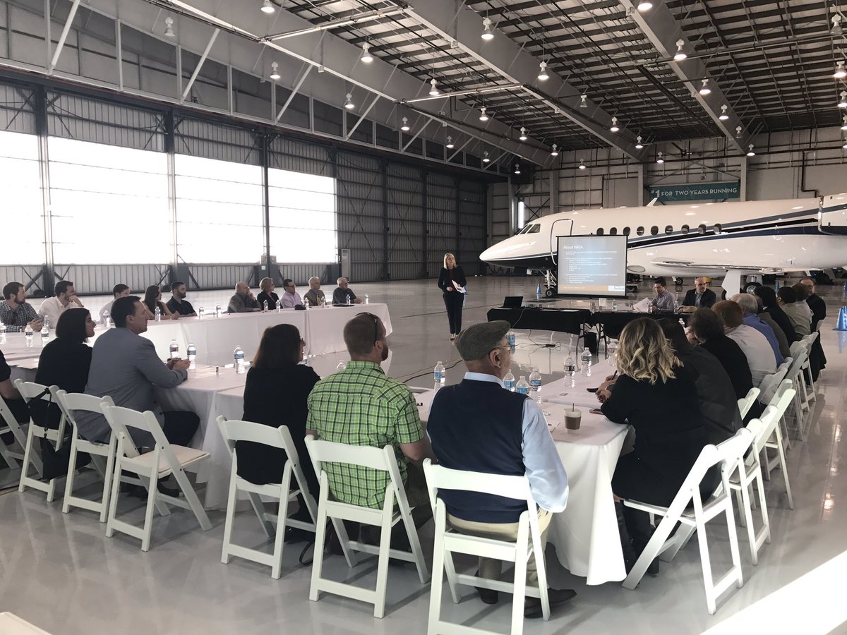 FlyCentennial's tweet photo. @NATAaero FBO Town Hall now underway @FlyCentennial @TheXJetLife. #avgeek #aviation #AirportLife https://t.co/rvIVk5Pen0