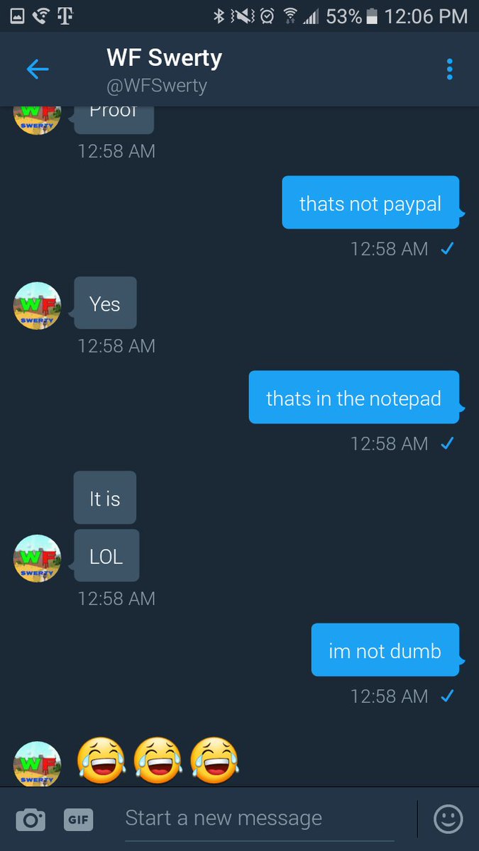 MistAccounts's tweet photo. This is the guy >@WFSwerty. People always trying to scam this guy was the dumbest out of all of them 😂 @TheftOver @_PrimeHD @ITSICEY__ https://t.co/PiczVu2vwM