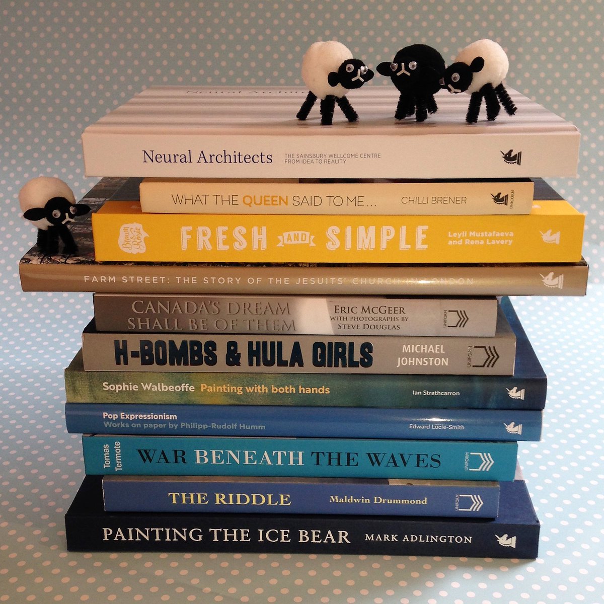 UnicornPubGroup's tweet photo. We've got our Easter reading list sorted! #NeuralArchitect #Queen #FarmStreet #CanadaDream #HBombs #Walbeoffe #Humm #UBoats #Riddle #IceBear https://t.co/HttJYCwF0g