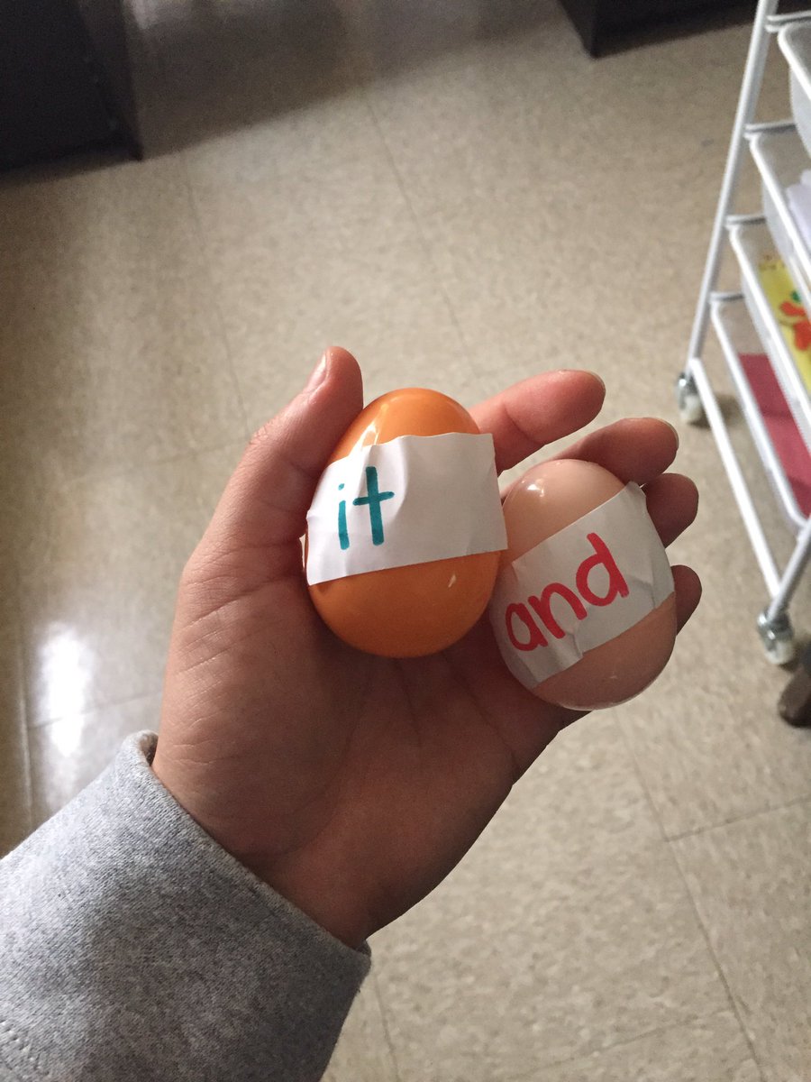 MsTricsClass's tweet photo. Site word Easter egg hunt! KB had a blast! #MsTricsClass https://t.co/H7gRCmXVjj