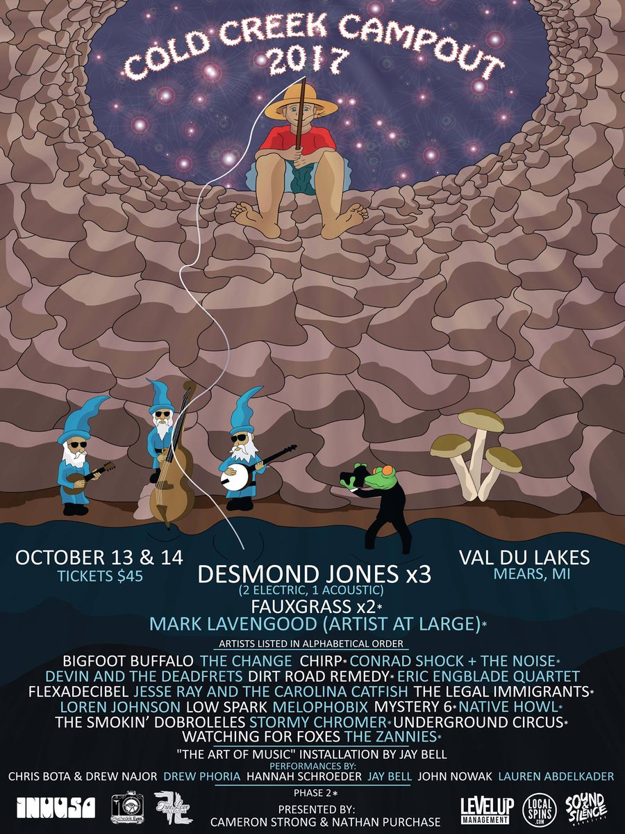 Looking forward to the #ColdCreekCampout in Mears, MI, October 13 &amp; 14, 2017!