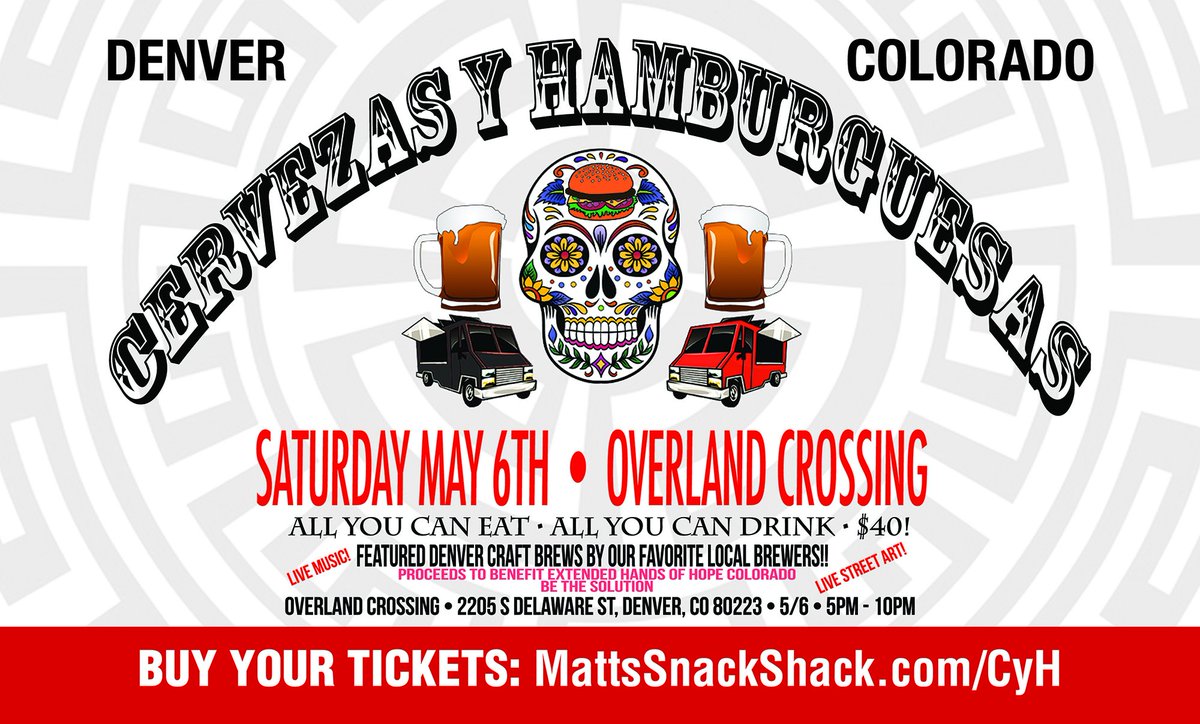 CERVEZAS Y HAMBURGUESAS IS COMING UP! 
$40 - ALL YOU CAN EAT - ALL YOU CAN DRINK
Go to mattssnackshack.com/cyh for tickets!