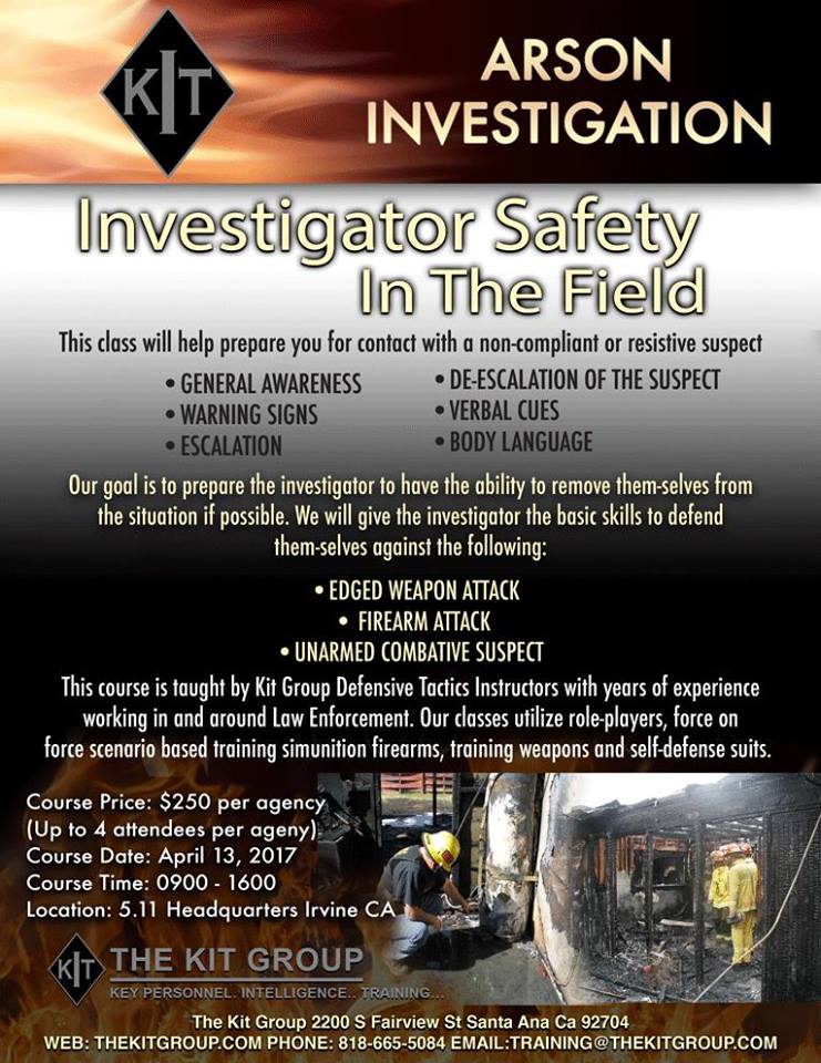KITGROUP1's tweet photo. Our Arson class is tomorrow! Please share with all PD, Fire and Arson professionals. Register online @ https://t.co/KVk7DNE0yZ https://t.co/nO5mTCuBME