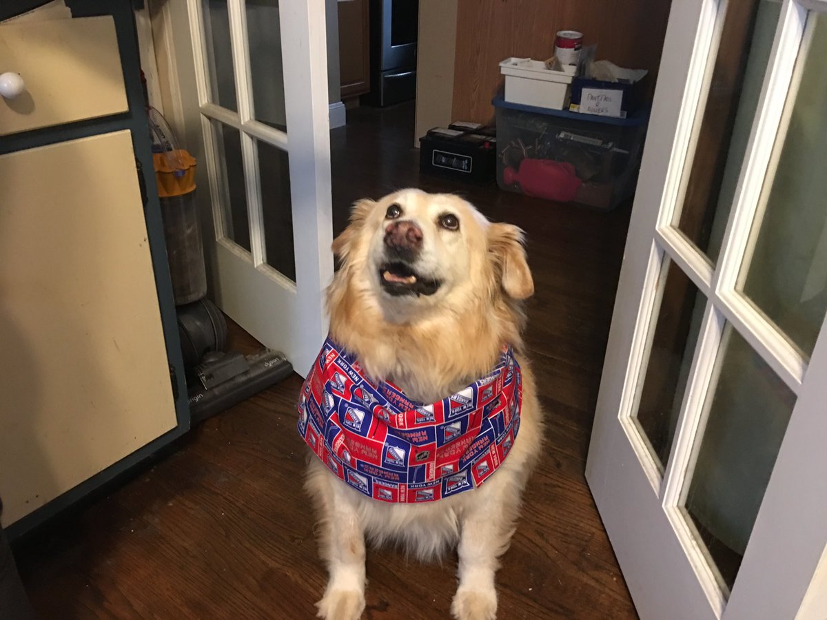 therod730's tweet photo. Eden is ready for #NYR Playoffs!!! LETS GO RANGERS!!!! #Blueshirts #NYRuff  🔴🔵⚪️ https://t.co/4YmwPUFQVW