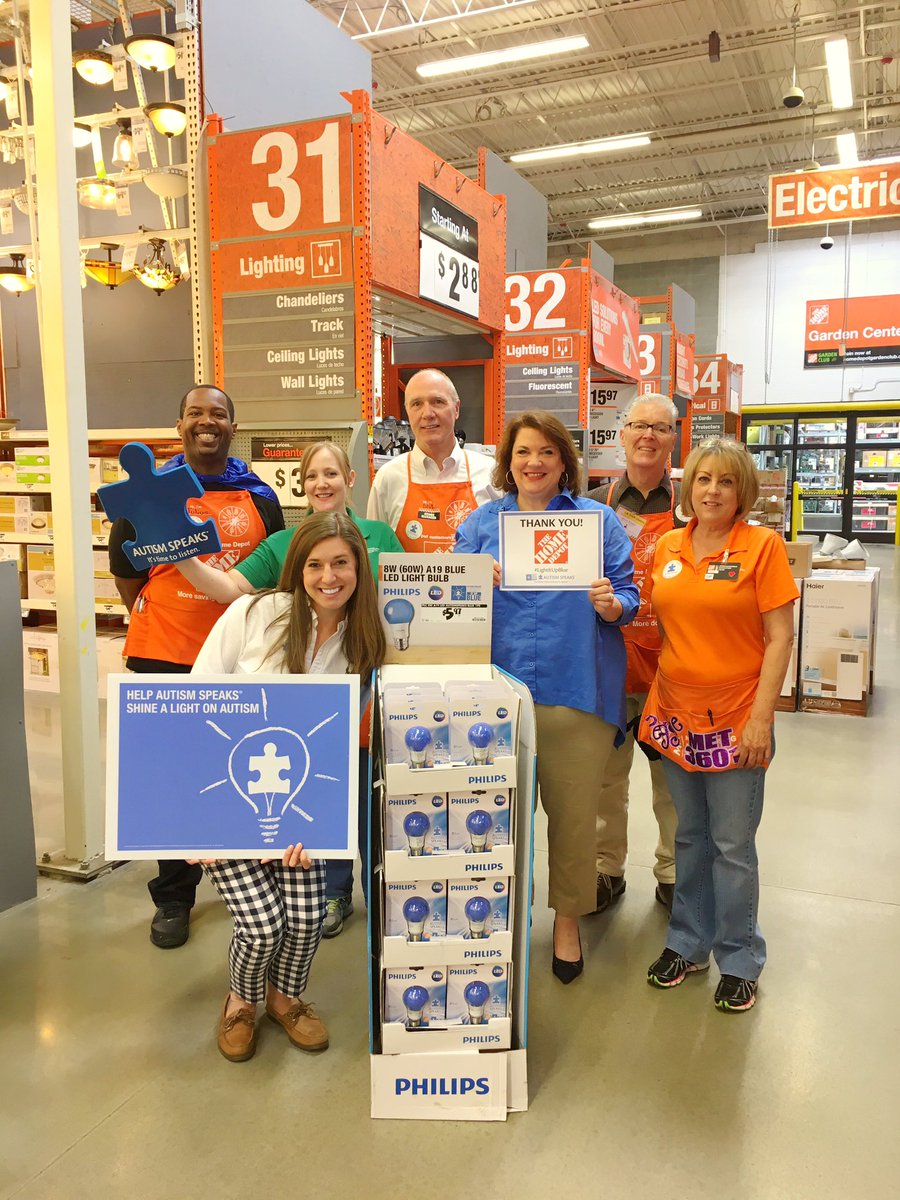 Thank you <a href="/HomeDepot/">The Home Depot</a> for helping us Light it Up Blue throughout World Autism Month! #LIUBFieldDay #lightitupblue