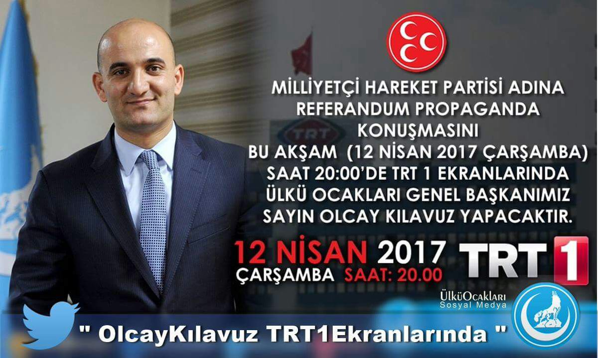 ÜlküOcakları Gündem Çalışmamızı Yazıyoruz!

" OlcayKılavuz TRT1Ekranlarında "