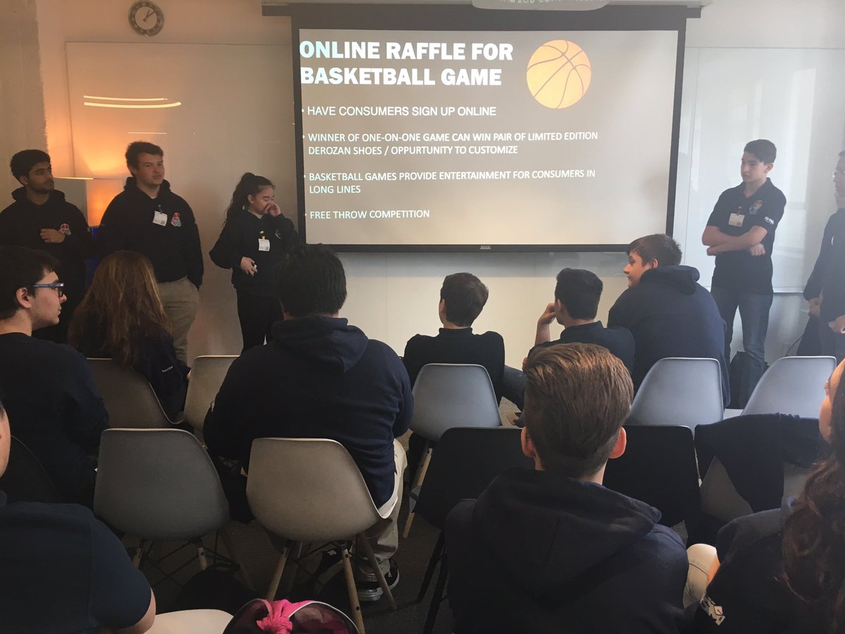 aWordWithU's tweet photo. @OLMC_SHSM here @Google Toronto presenting their 'ICE' ideas! #SHSM #DPCDSBschools https://t.co/knOHDnkjky