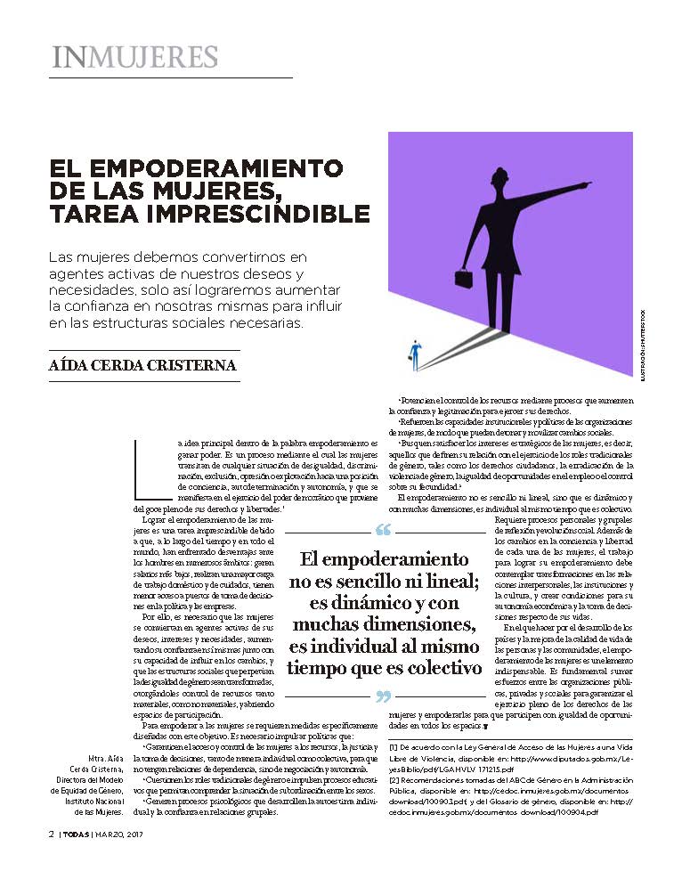 mujeresgobmx's tweet photo. Las #mujeres debemos convertirnos en agentes activas de nuestros deseos y necesidades, opinión de Aída Cerda Cristerna #TODAS https://t.co/cLXofzp4Kx