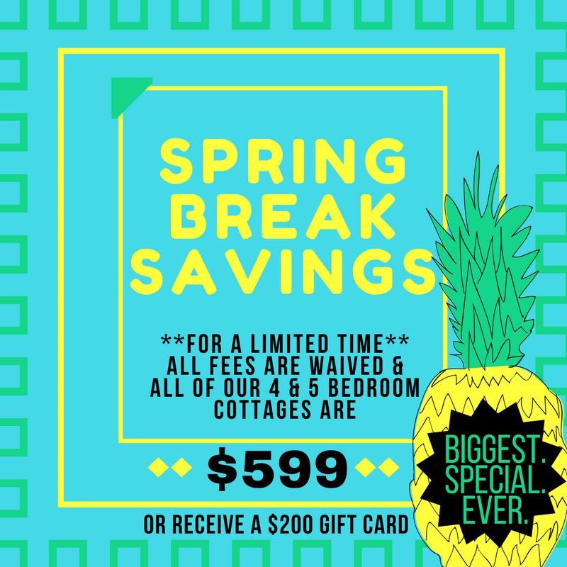 CottageLanding's tweet photo. Sign this week and save up to $1000! All 4 &amp; 5 bedroom cottages are $599 for a limited time OR receive a $200 gift card! Limited spots left! https://t.co/xslEiTSzub