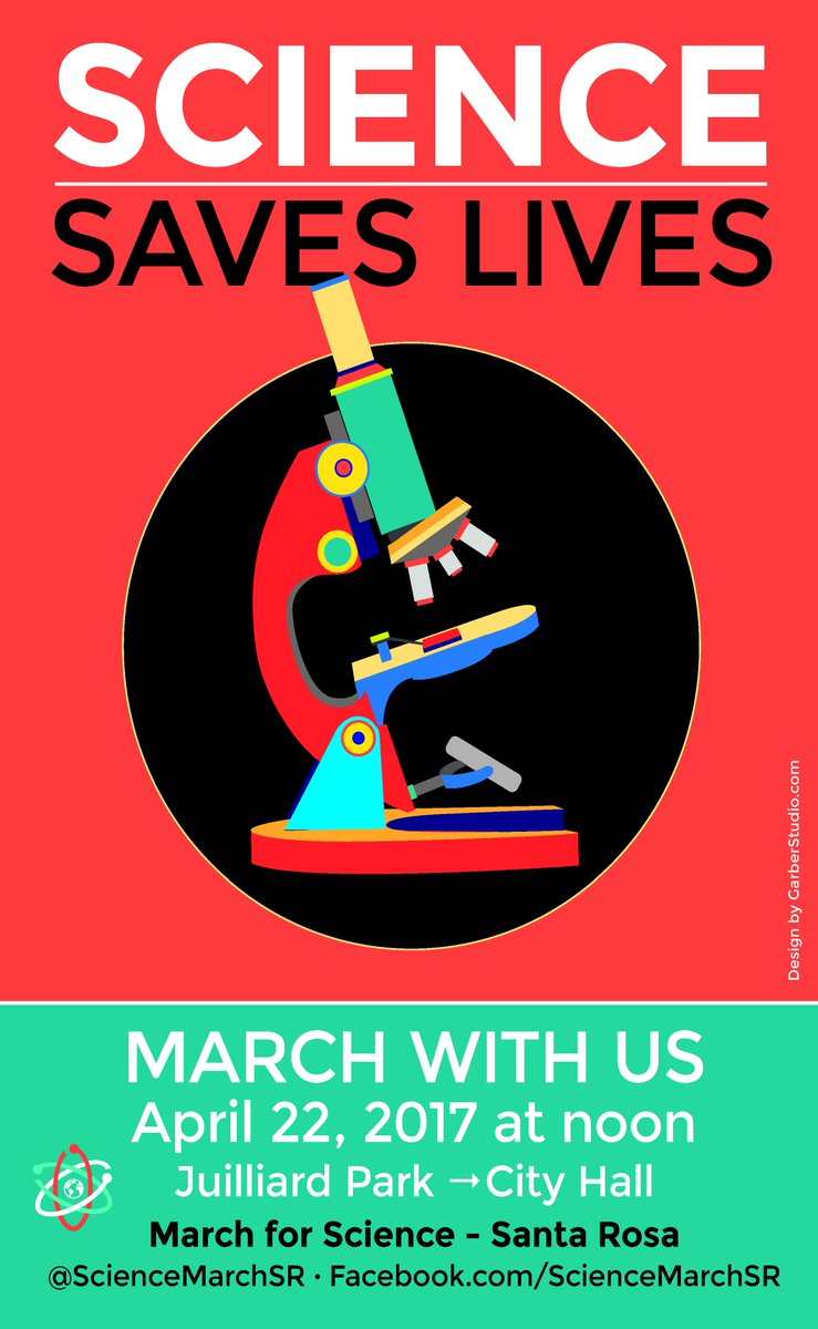 ScienceMarchSR's tweet image. Thanks to Deborah Garber for creating these awesome posters for us! Download here --&amp;gt; bit.ly/2p8UpcF #ScienceMarch #SonomaCounty
