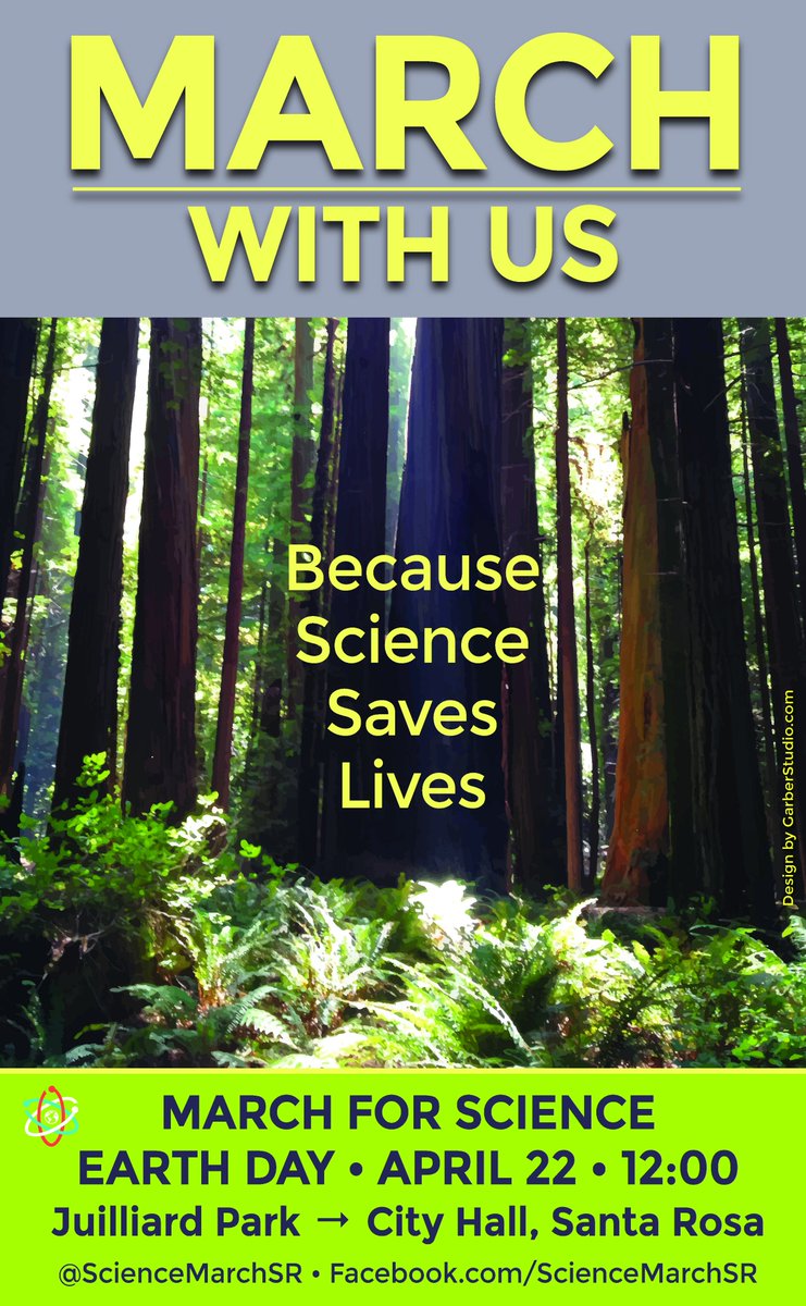 ScienceMarchSR's tweet image. Thanks to Deborah Garber for creating these awesome posters for us! Download here --&amp;gt; bit.ly/2p8UpcF #ScienceMarch #SonomaCounty