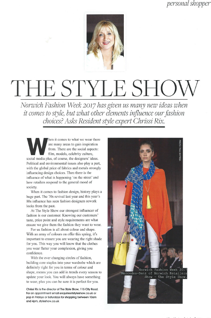 Check out our article in this month's <a href="/norwichresident/">The Norwich Resident</a> for your fashion influencers!