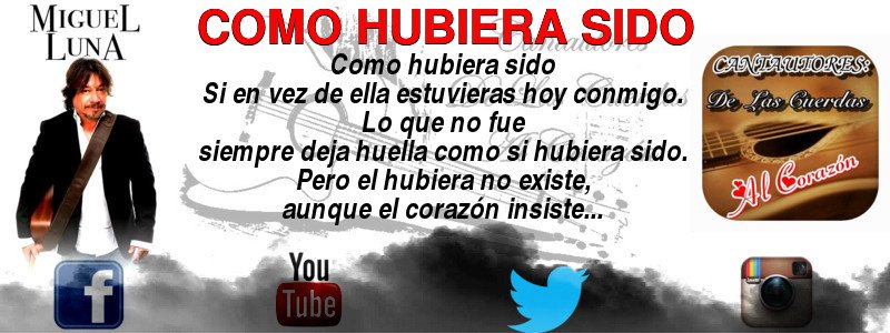 delascuerdasalc's tweet photo. #ComoHubieraSido
ESPECIAL de @miguelunamusic aquí en
#CantautoresDeLasCuerdasAlCorazon
#HacemosLoQueNosGusta https://t.co/rcxMOwPzN0