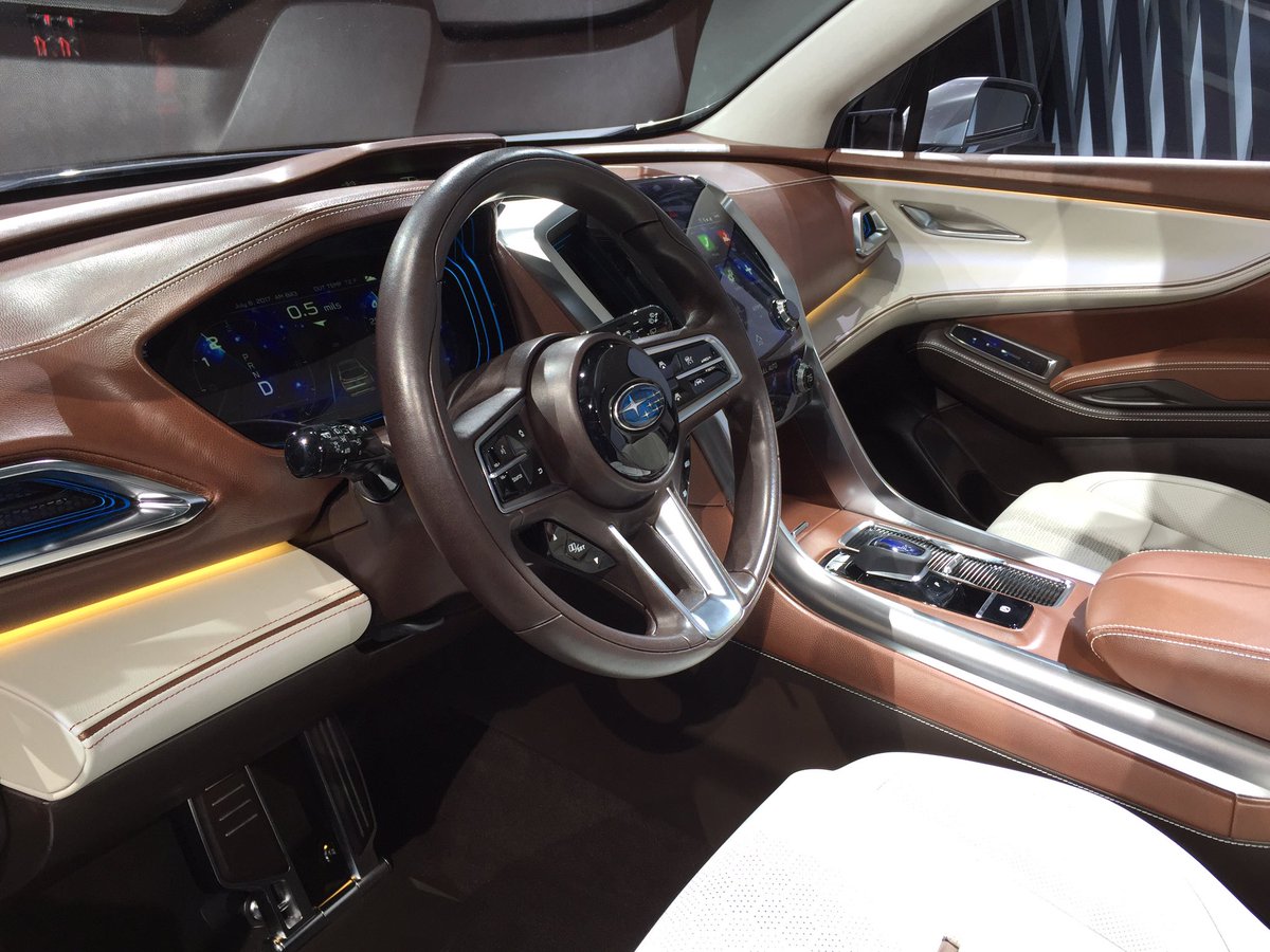 GregMigliore's tweet photo. The @subaru_usa Ascent concept previews Subie's Tribeca successor. Three rows. Due in 2018. #nyias https://t.co/0dYYGecbNy