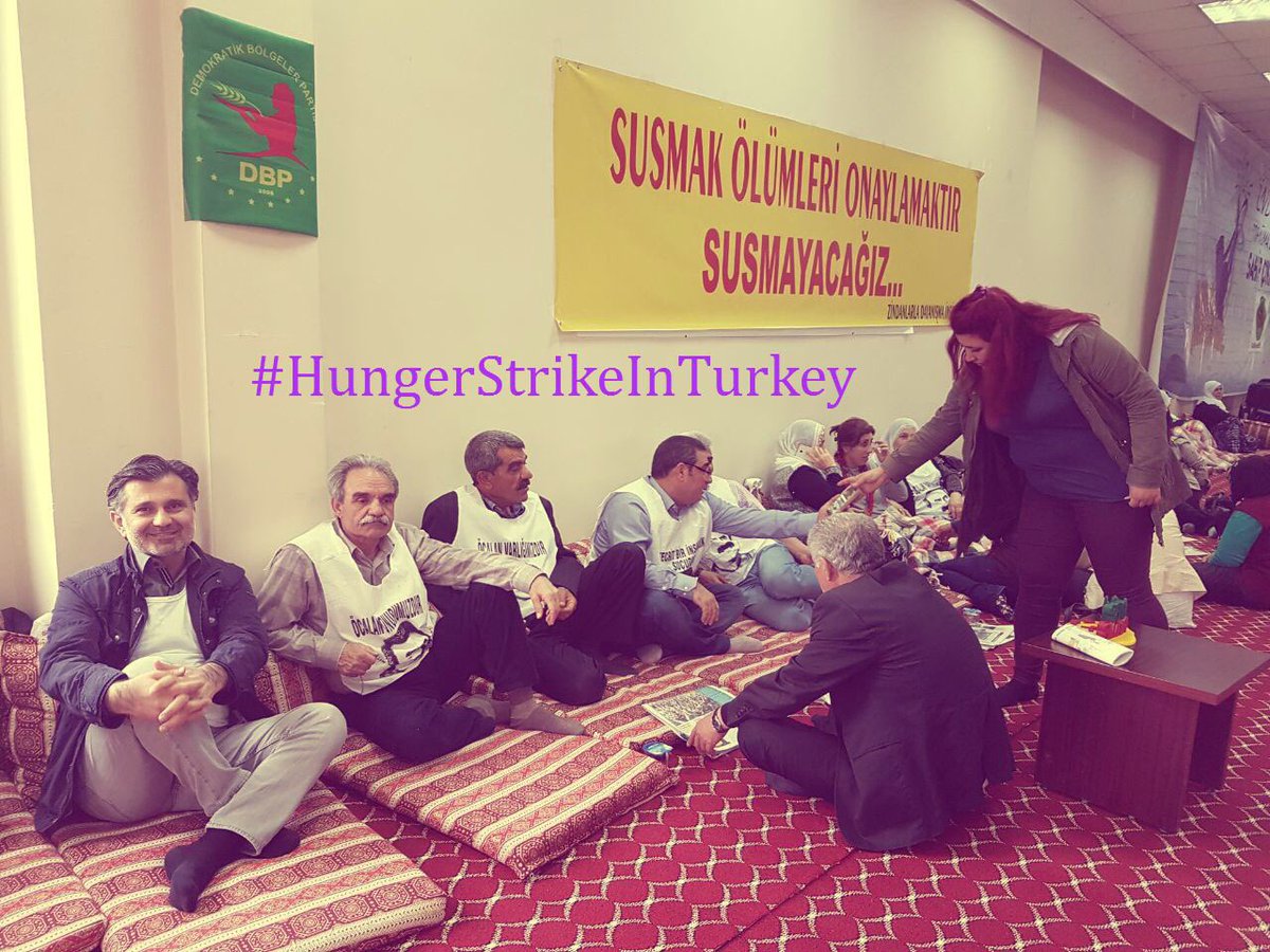 #HungerStrikeInTurkey Because prisoners say no to blockades in Kurdish cities.