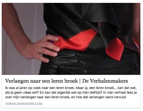 '​Een leren broek, die staat al een paar jaar op mijn verlanglijstje. Maar ja, ik eet geen vlees...'  bit.ly/2nFeQko