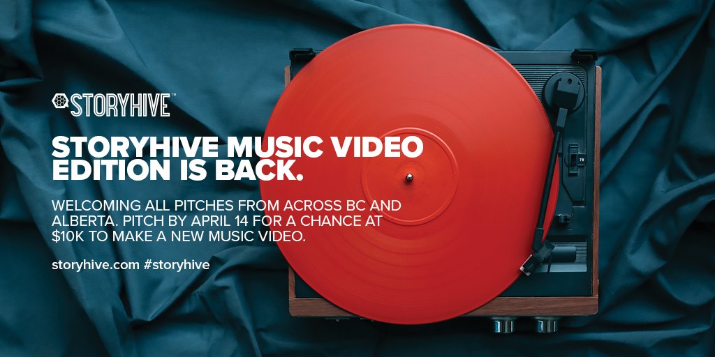 BC &amp; AB artists - deadline approaching! $10,000 video grants available via <a href="/STORYHIVE/">STORYHIVE</a>. Apply by Friday. storyhive.com/music-videos/e…