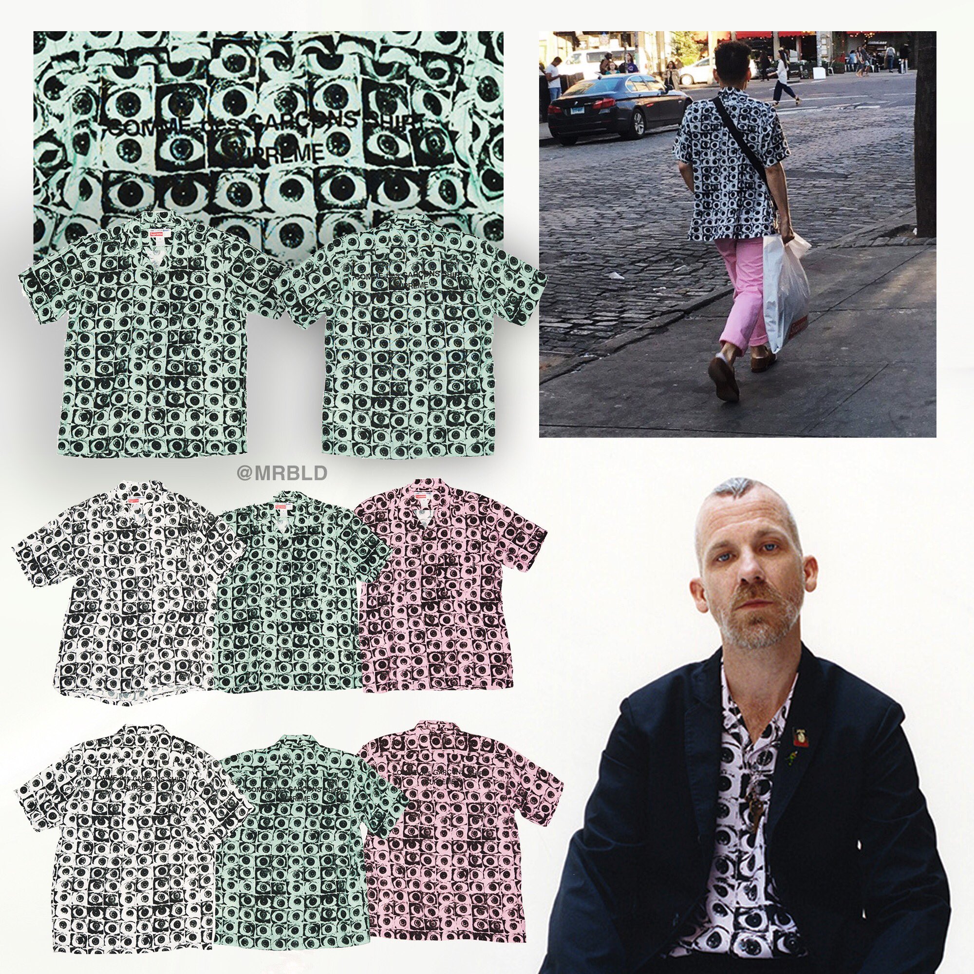 Supreme × コムデギャルソン Eyes Rayon Shirt