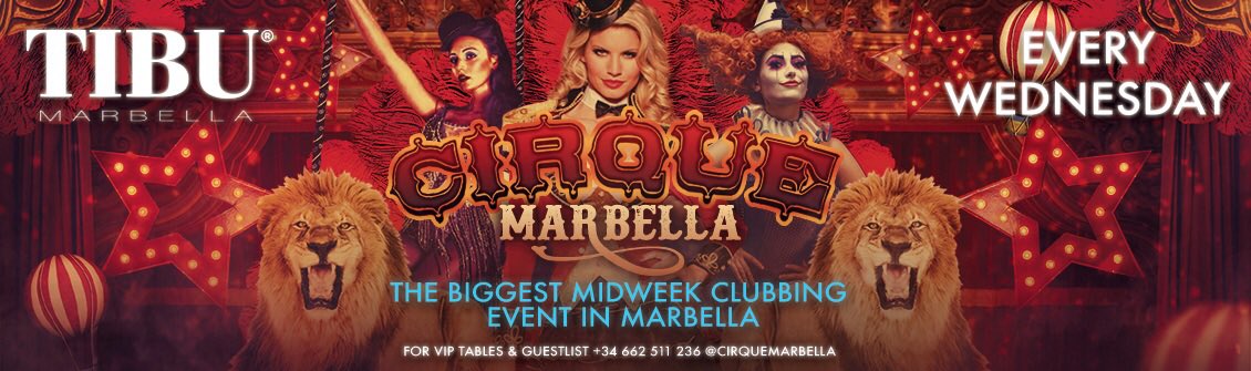 CirqueMarbs's tweet photo. We return for our 3rd season in #Marbs @TIBUMarbella 🙌

Opening night is Wed 3 May 🍾

Book now:
https://t.co/k718QY1rur or 
+34 662 511 236 https://t.co/YHBRUT7LKO