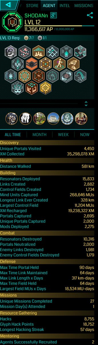 Parakoos's tweet image. My #Ingress agent profile.I just got my @ingress platinum guardian badge!