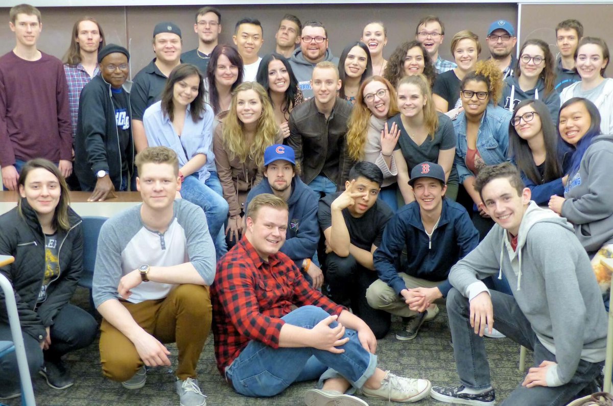 MicaStiles's tweet photo. A good looking gang of soon to be broadcasters. We made it through our first year! #success @CMRUbroadcast https://t.co/snK2YJFRxk