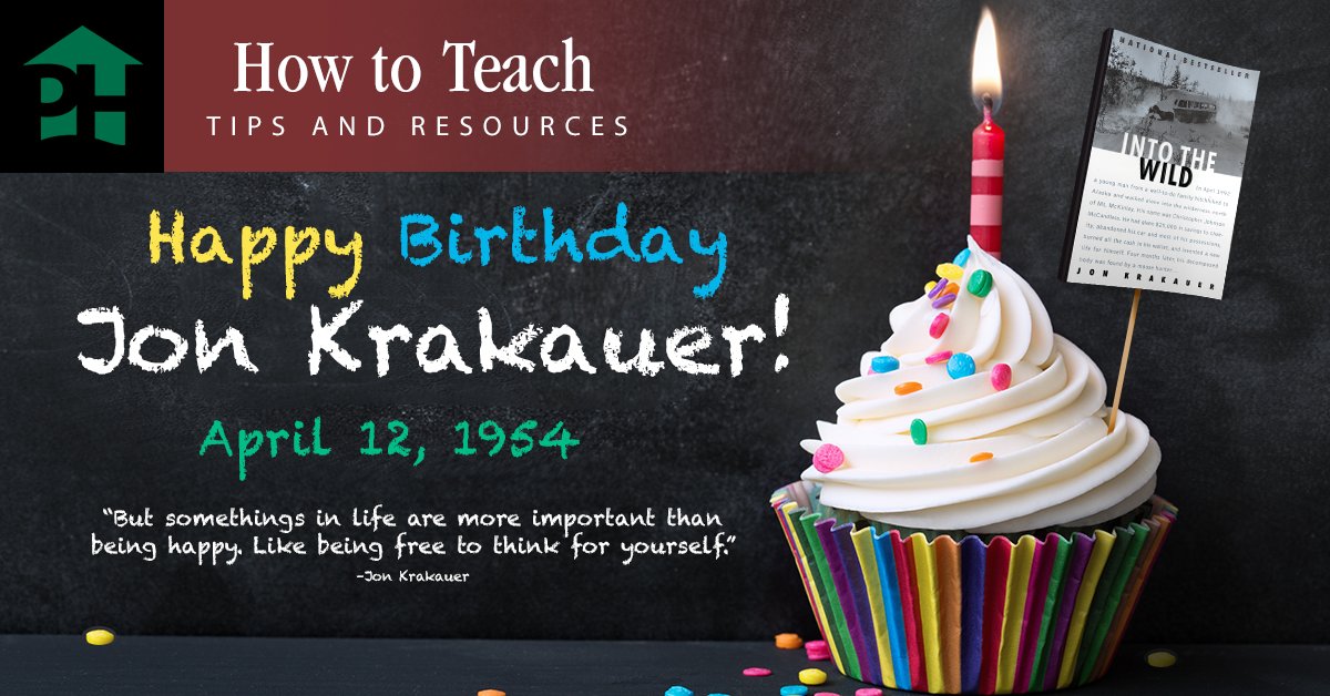 Happy birthday to \" Into Thin Air\" author, Jon Krakauer!  