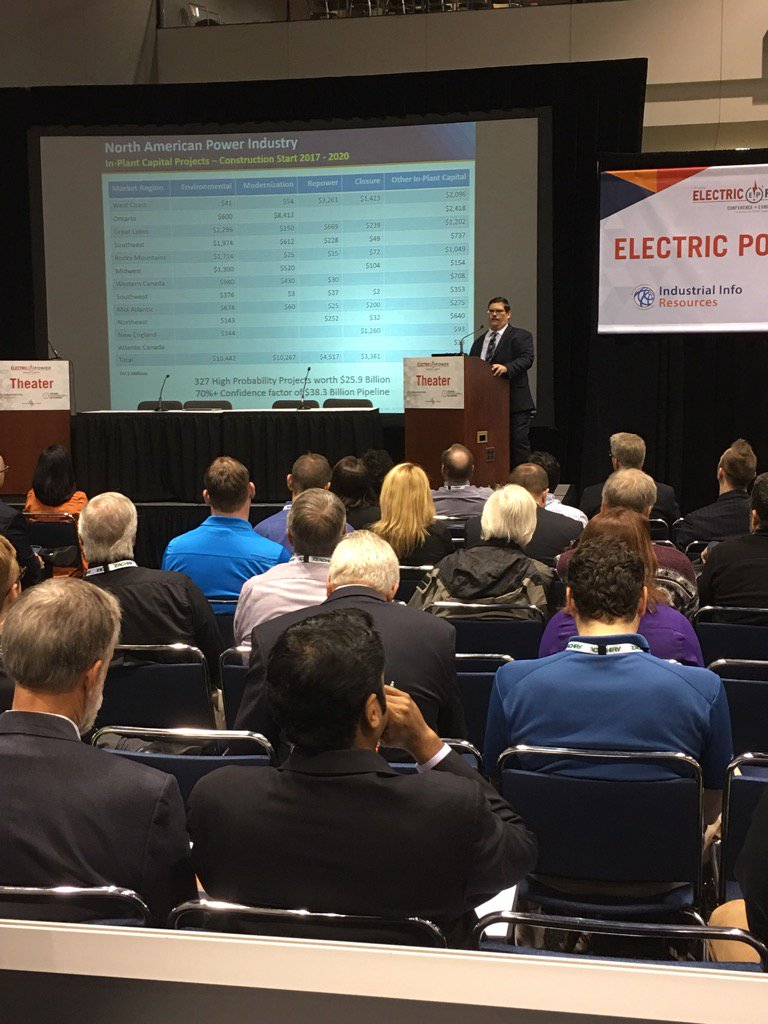 AGTGlobal's tweet photo. S.O. to Industrial Info Research for sharing the outlook of the North American Power Industry @ELECTRICPOWER Expo 17 https://t.co/QPSLJHgUGE