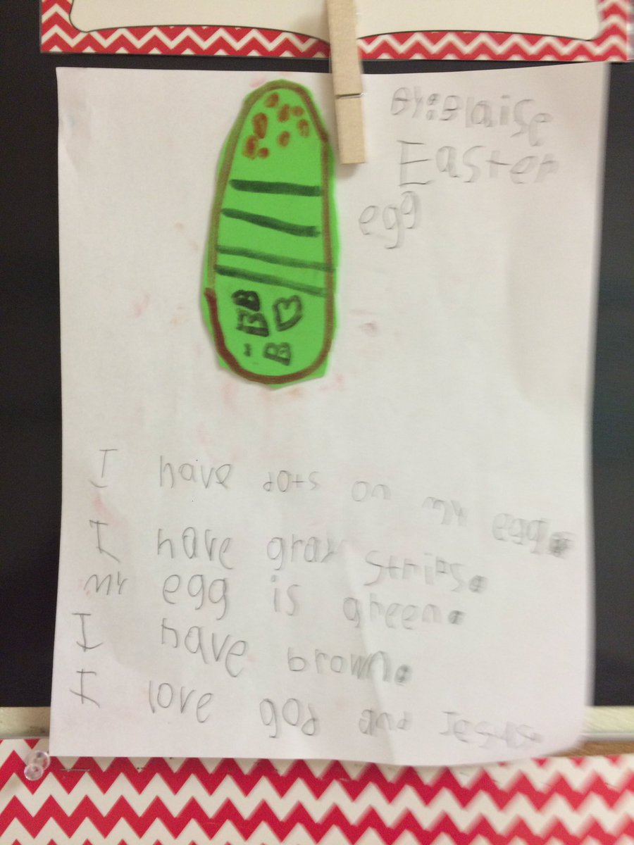 SheridanSES's tweet photo. Celebrating Easter by decorating an egg and then using sentences to describe the egg. #seslearners #marsh19 https://t.co/bfHuGnzZb7