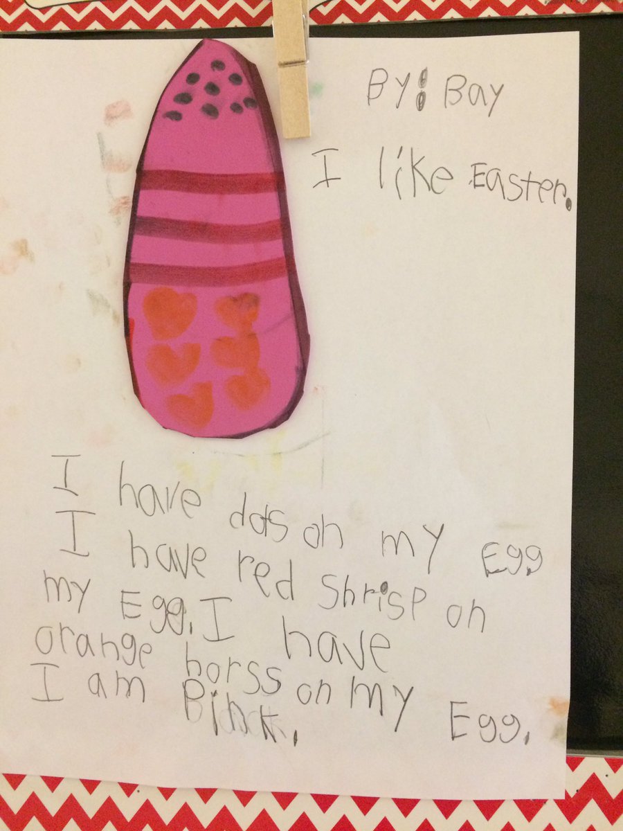 SheridanSES's tweet photo. Celebrating Easter by decorating an egg and then using sentences to describe the egg. #seslearners #marsh19 https://t.co/bfHuGnzZb7