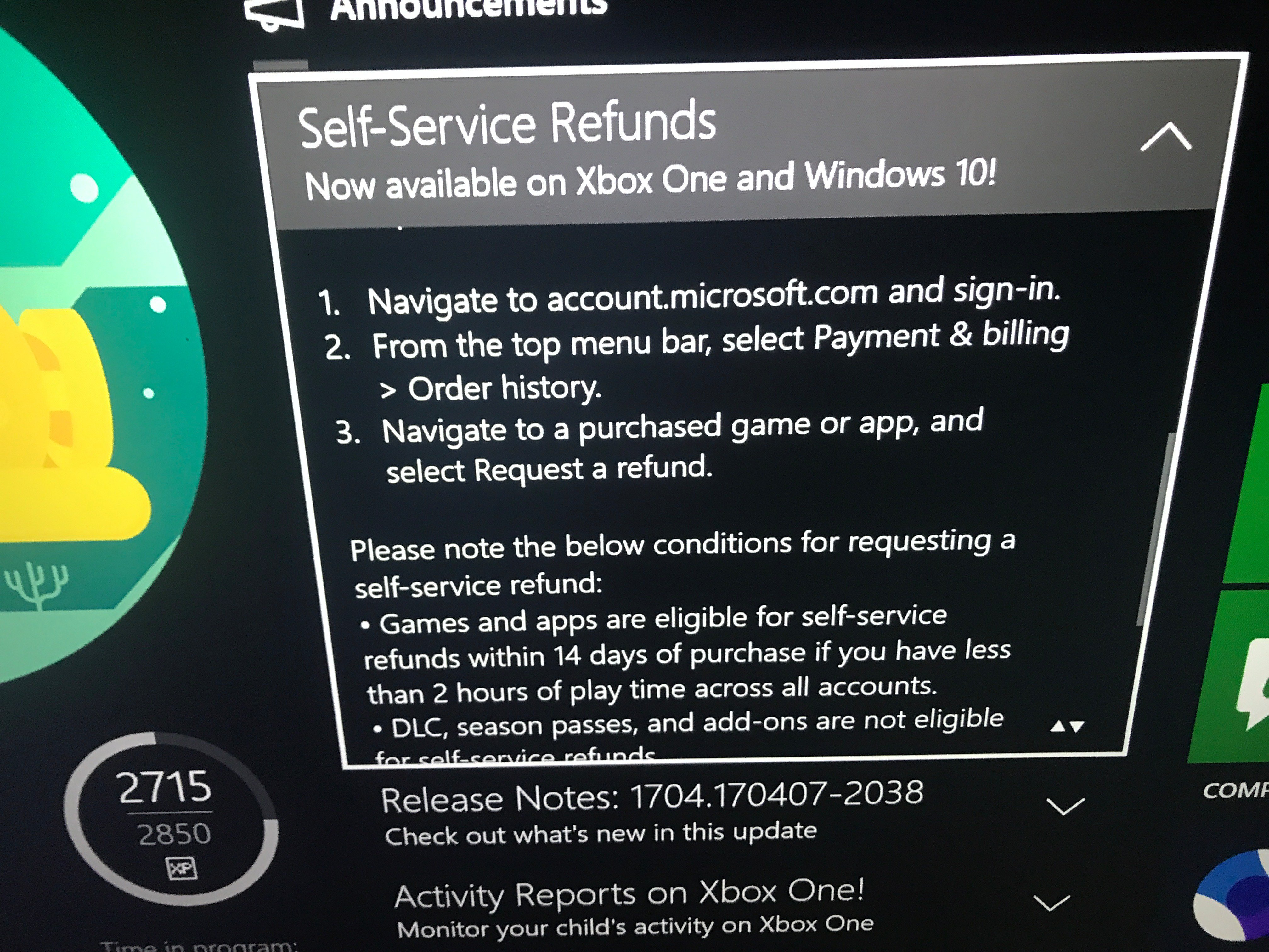 Uitsluiten Krijt winkel Daniel Ahmad on Twitter: "You can now refund digital Xbox games yourself  within 14 days / max 2 hours playtime. Great work @Xbox.  https://t.co/gA0ap9HvQI https://t.co/A39RSw9xnU" / Twitter